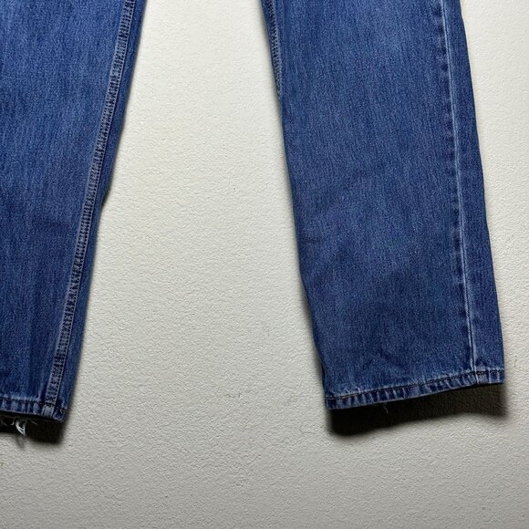 Levi 550 Denim Jean Pant Men Blue 36x36 Western Distressed Casual Long Straight - Picture 7 of 11